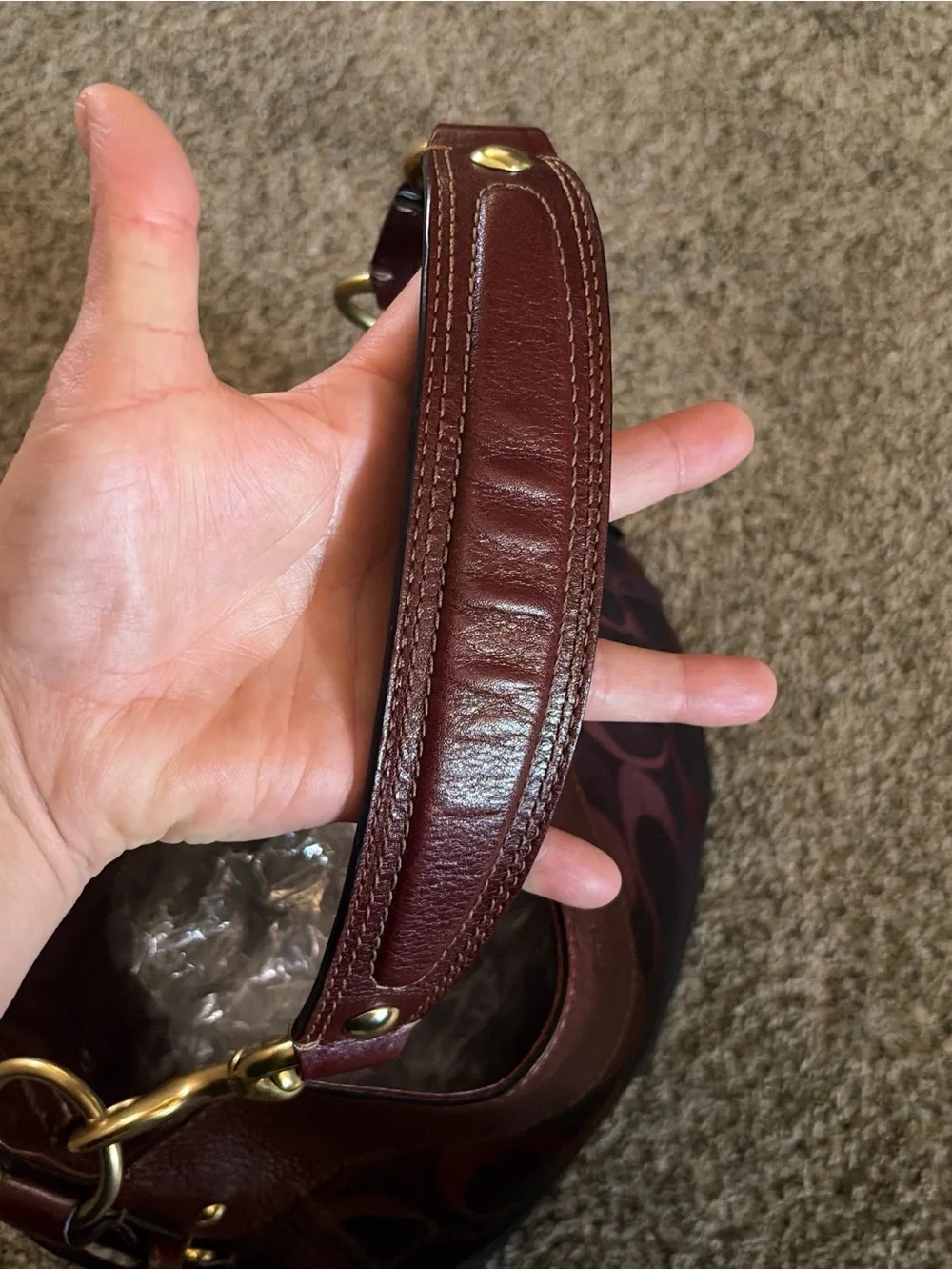 Coach Large Zoe Hobo Bag (Style 12657) - Picture 7 of 8